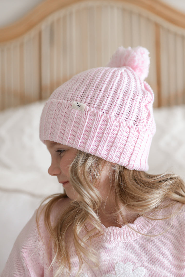 Super Chunky Knit Beanie - Ballerina Pink