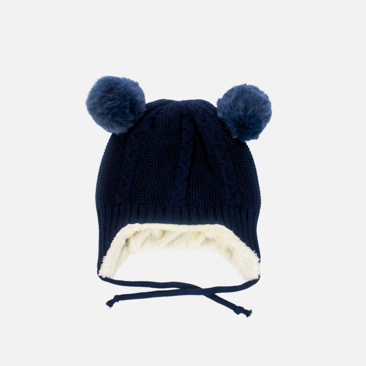 Fur Bear Beanie - Navy