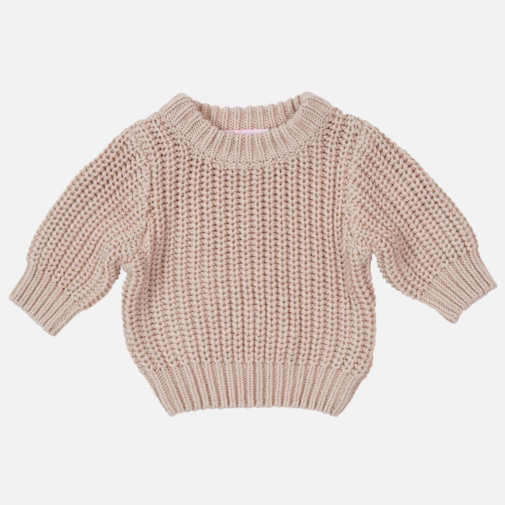 【IONSEOUL】Ail Loose Fit Round Knit 5FM0176 Super Chunky Knit - Oat – La Sienna Couture