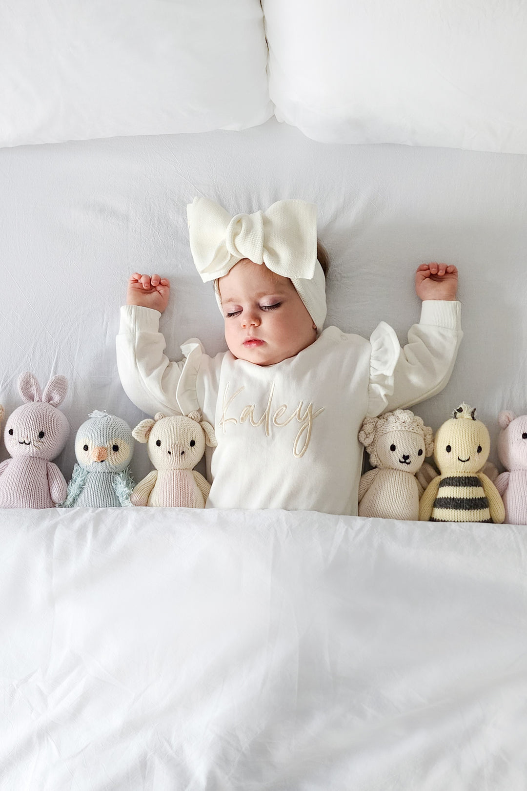 Personalised Flutter Romper - Marshmallow