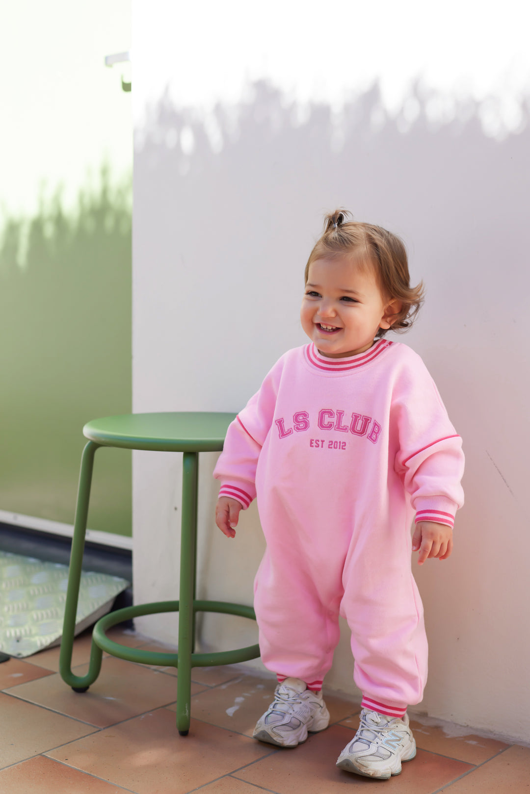 Crew Logo Romper - Pink