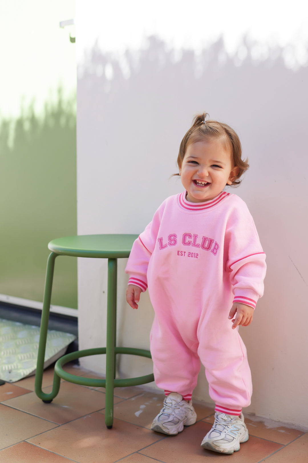 Crew Logo Romper - Pink