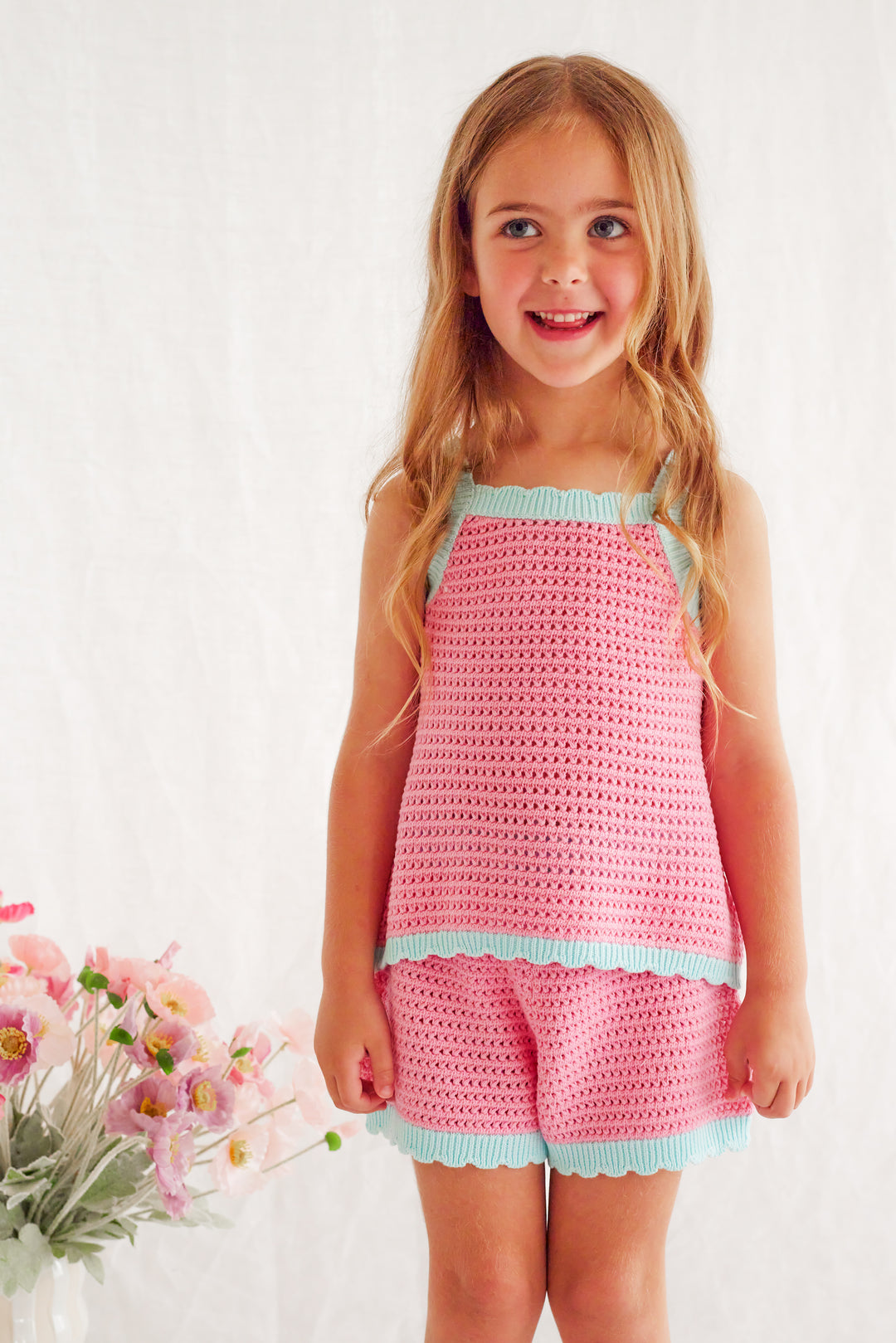 Crochet Shorts - Pink Sorbet