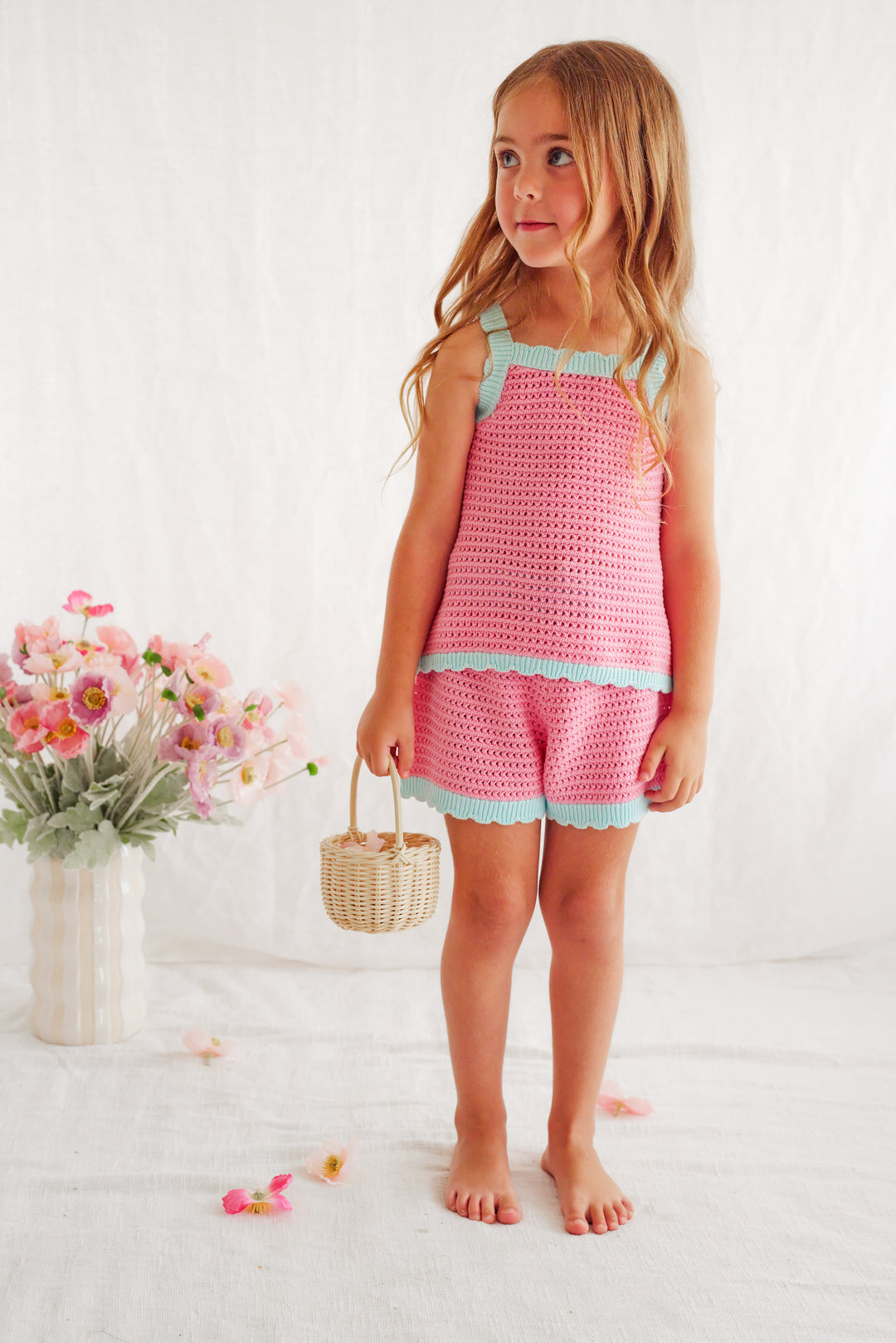 Crochet Shorts - Pink Sorbet