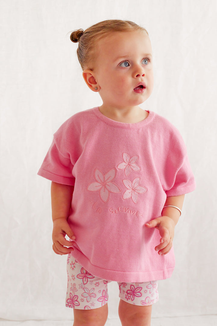 Knitted Tee - Pink Sorbet