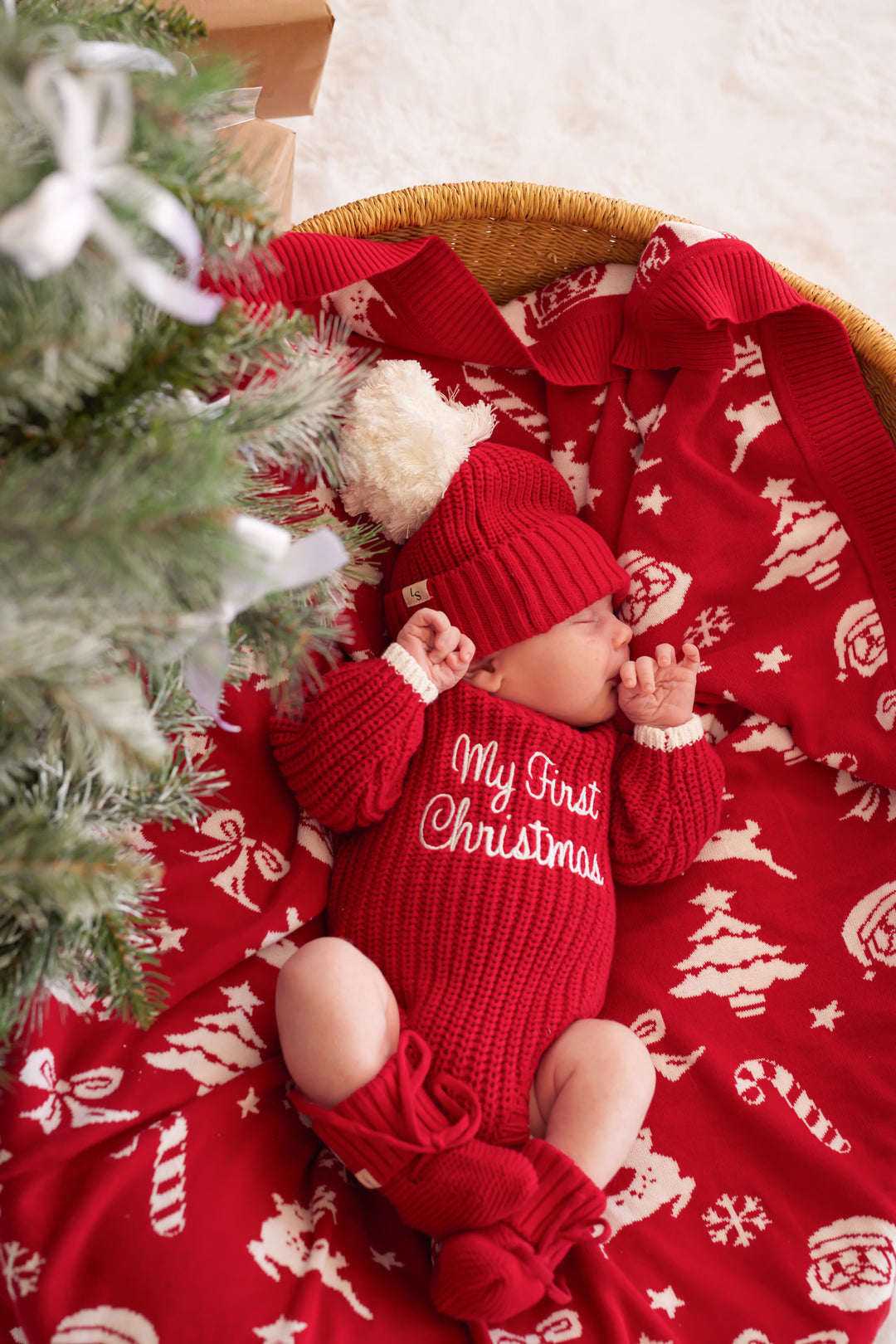 Knitted Blanket - Merry Little Christmas