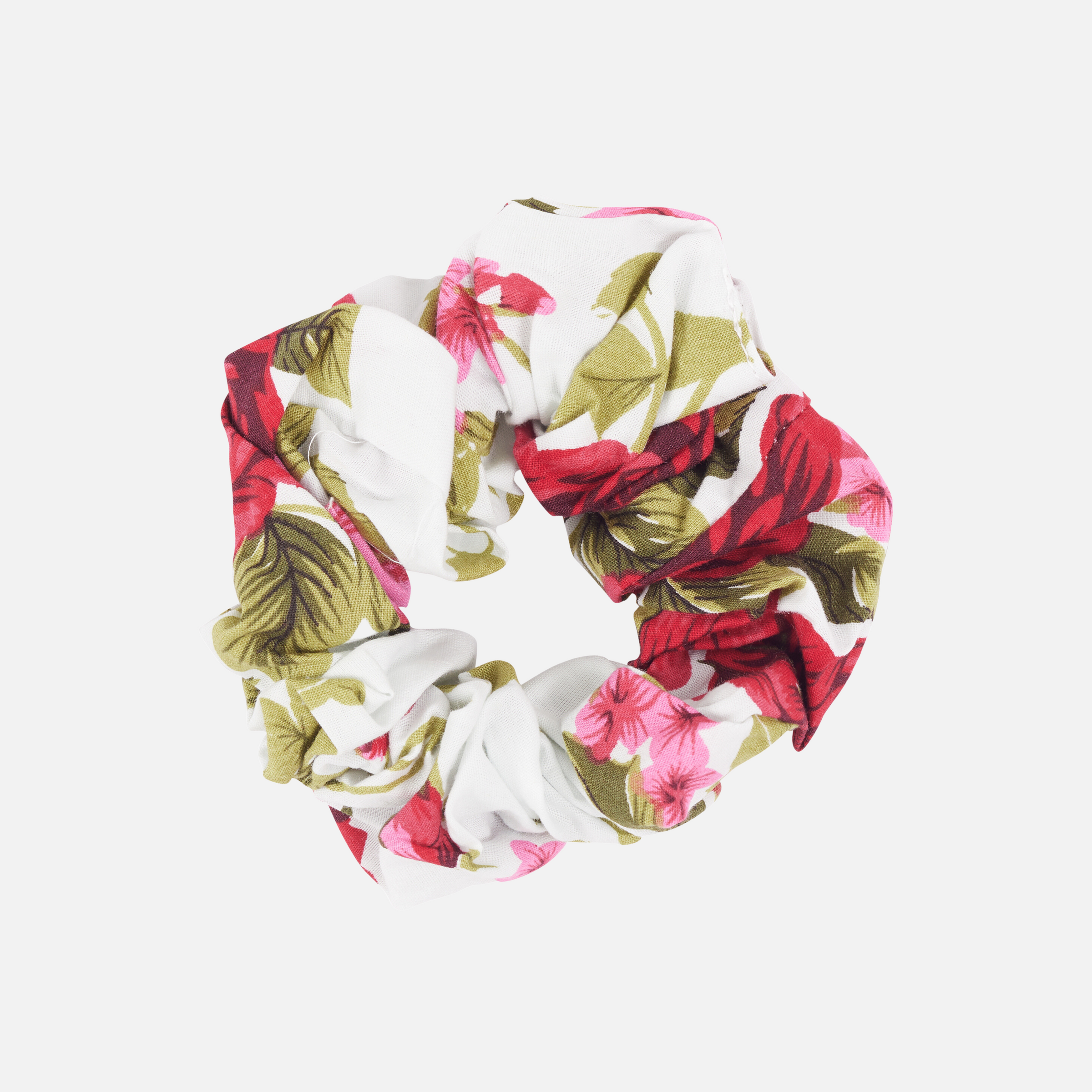 Floral Scrunchie - Ruby