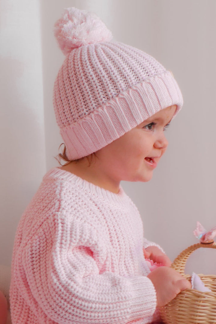 Super Chunky Knit Beanie - Ballerina Pink