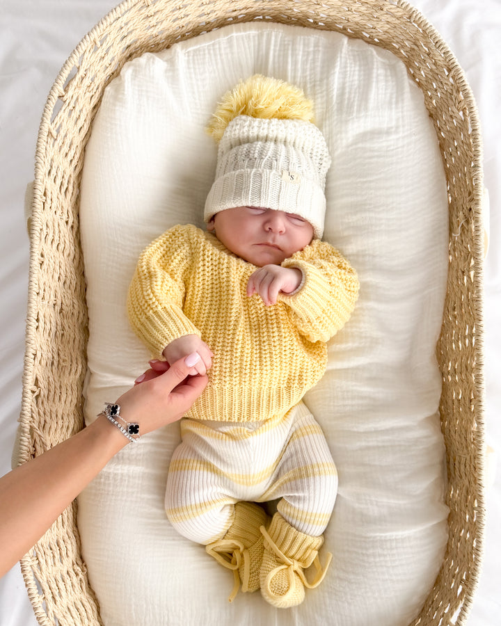 Knitted Booties - Mango