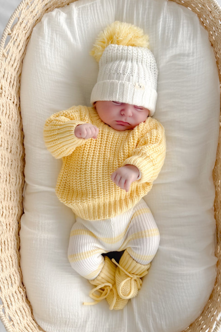 Super Chunky Knit Beanie - Coconut Mango