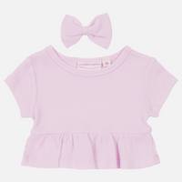 Waffle Ruffle Top - Sweetest Lilac