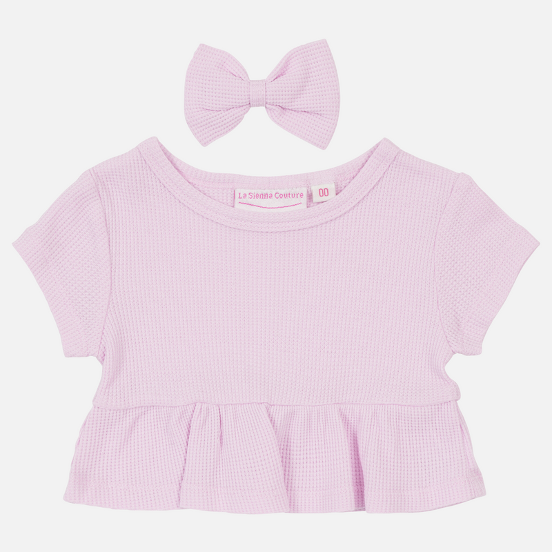 Ruffle Waffle Top - Sweetest Lilac