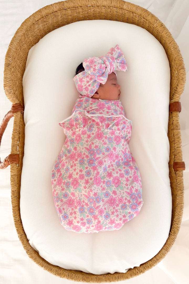 Floral Ruffle Baby Wrap - Tiana