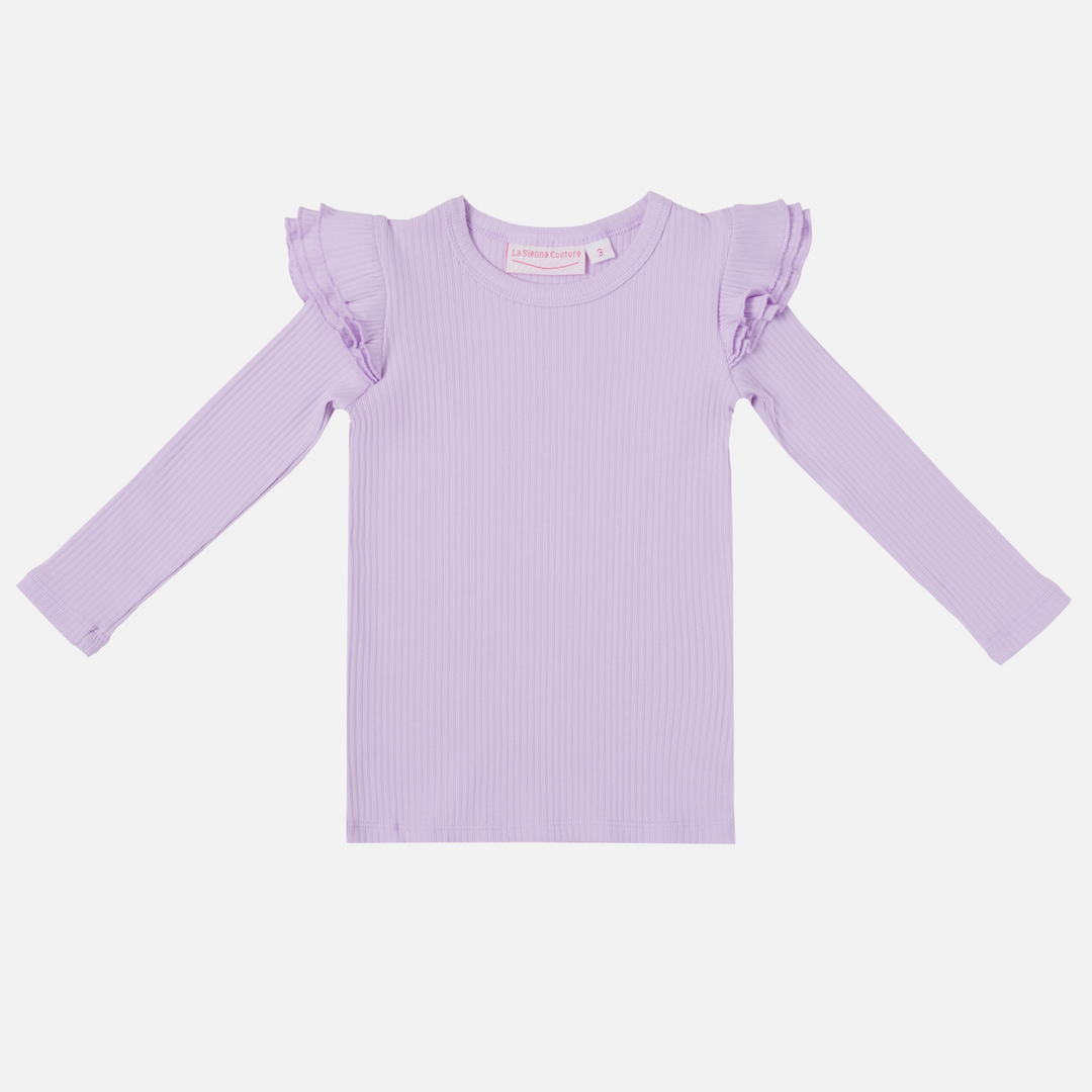 Cozy Long Sleeve Flutter - Viola