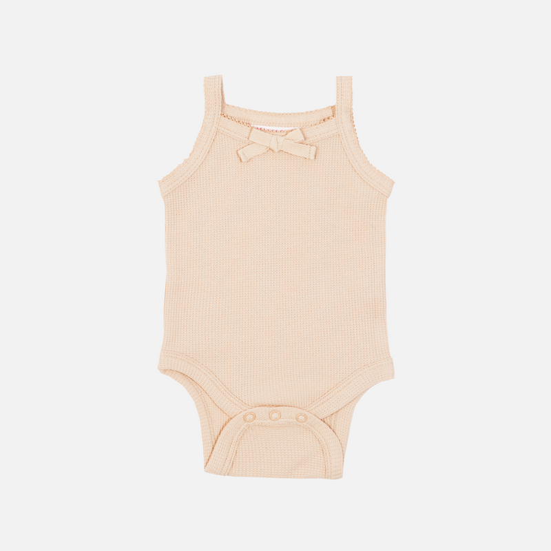 Dainty Waffle Singlet - Oatmeal