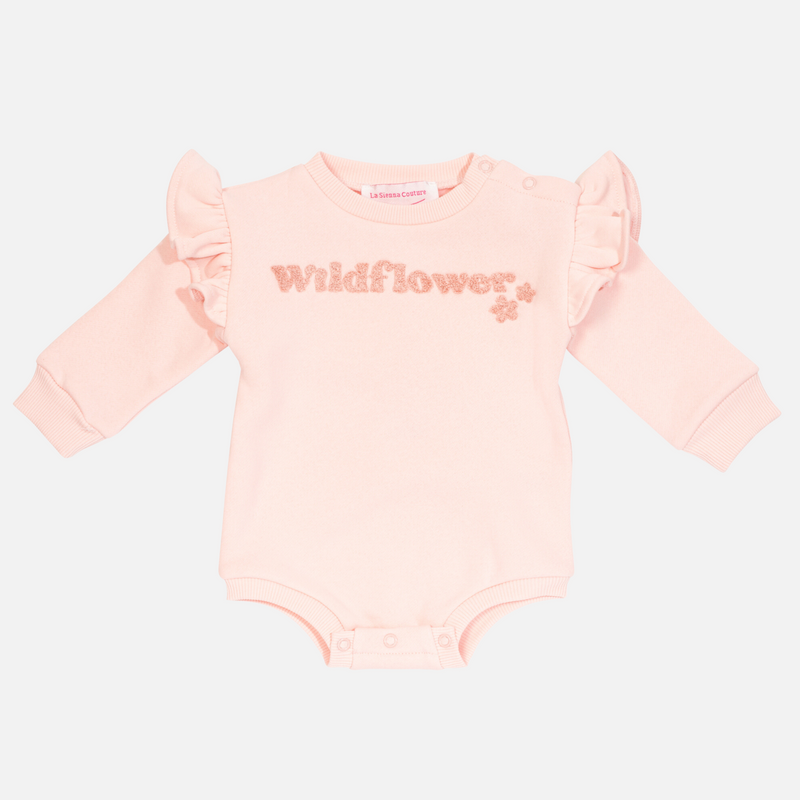 Fleece Flutter Romper - Wildflower