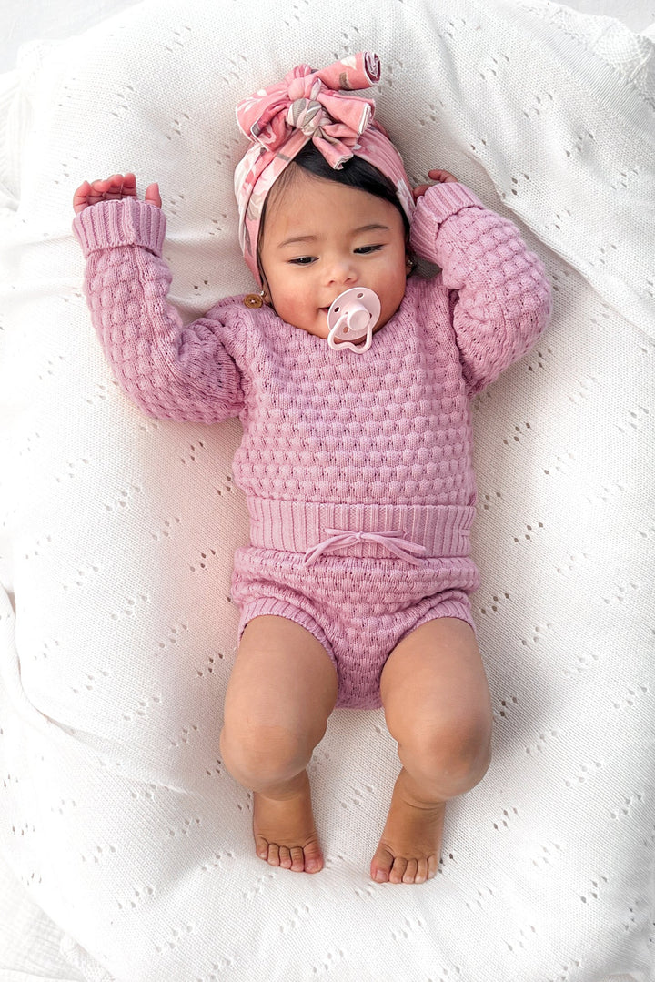Bubble Knit Bloomers - Wild Orchid