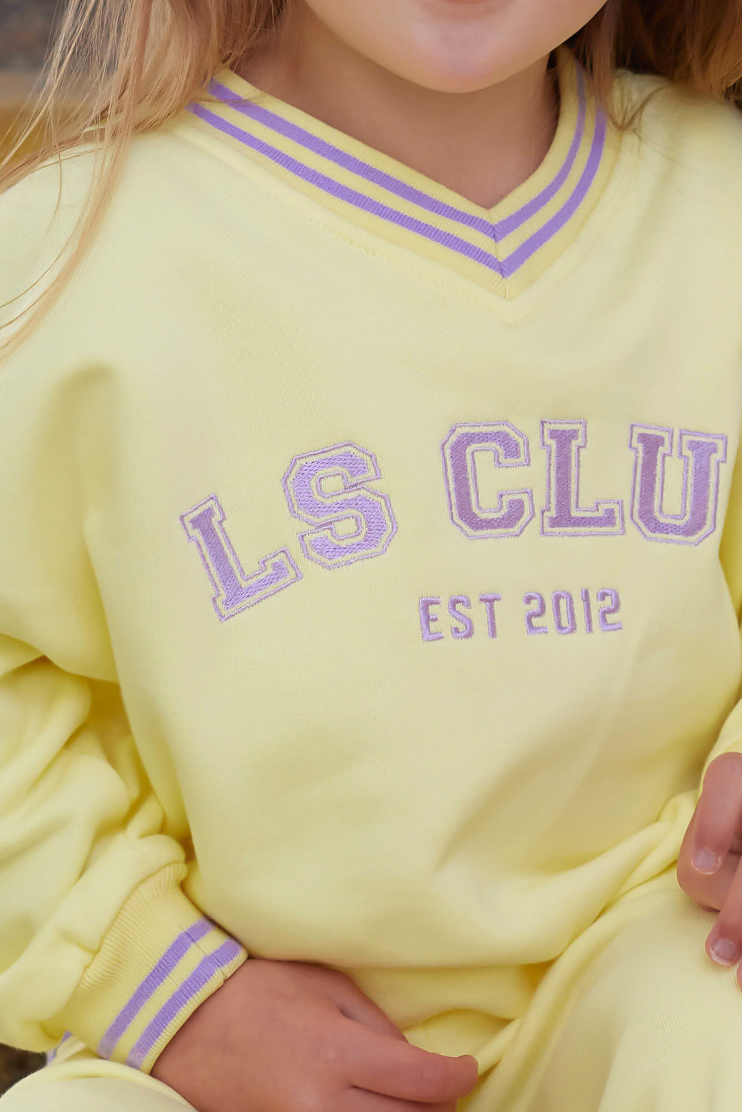 V Neck Logo Jumper - Yellow