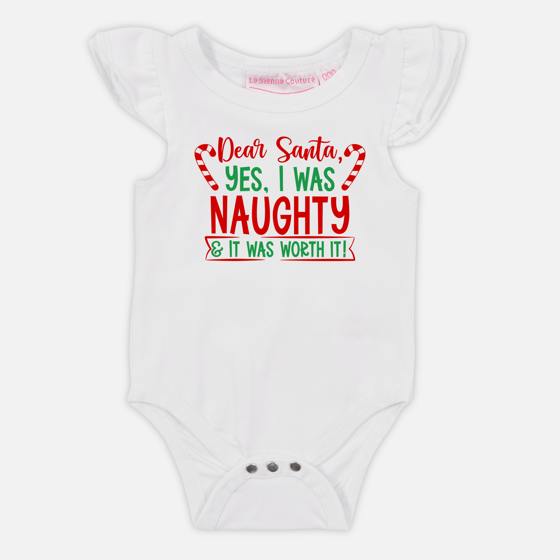 Yes I Was Naughty It Was Worth It - Short Sleeve Flutter - Custom