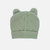 Knitted Bear Beanie - Sage