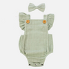 Muslin Button Romper - Sage
