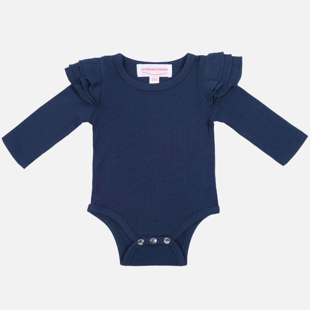 Cozy Long Sleeve Flutter - Navy