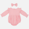 Muslin LS Bubble Romper - Primrose Pink