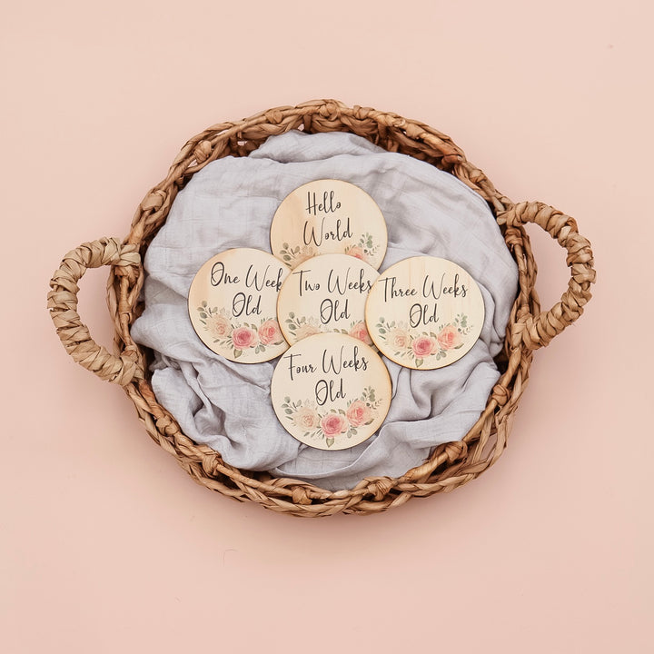 Weekly Milestone Disc Set - Floral
