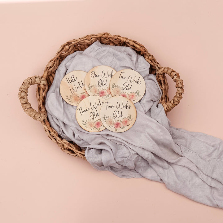 Weekly Milestone Disc Set - Floral