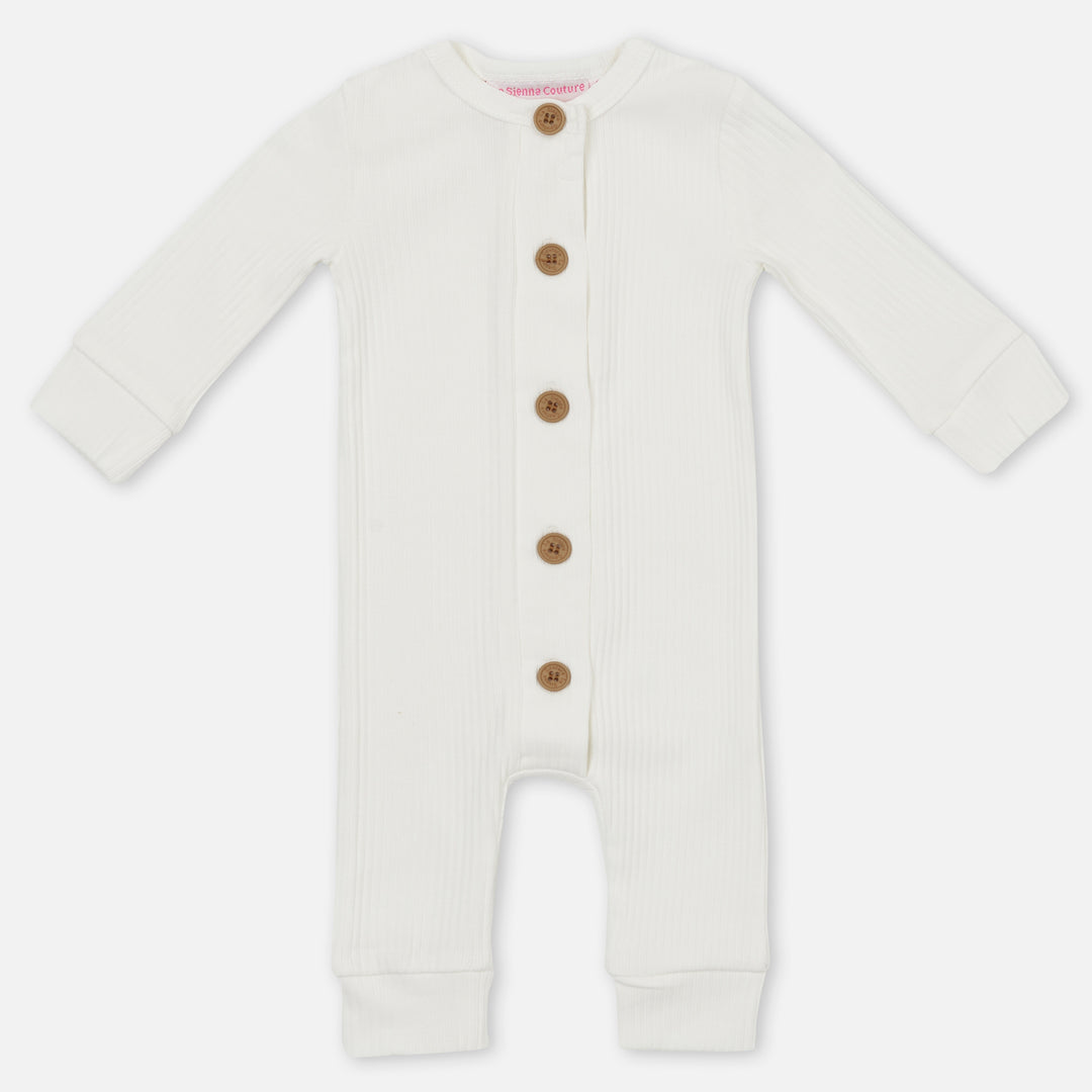 baby long sleeve white romper
