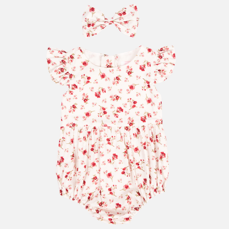 Short Sleeve Zipper Romper - Avery