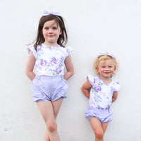 Shorts & Bow - Lilac