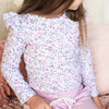 Floral Long Sleeve Flutter - Auriella