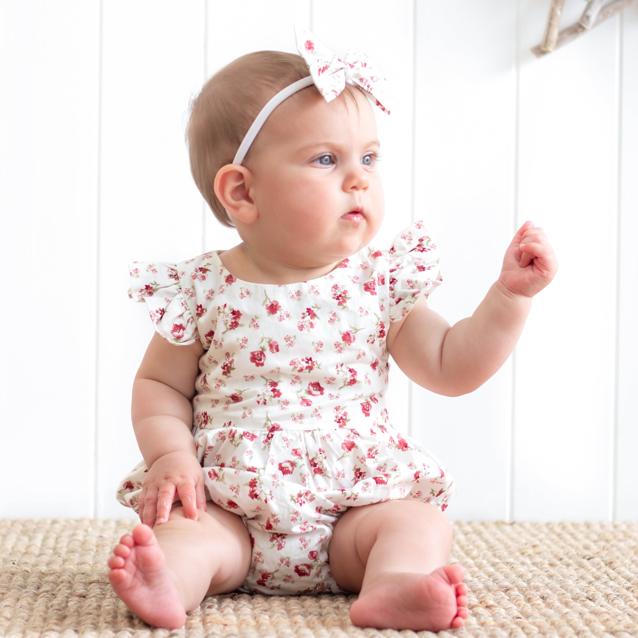 Short Sleeve Zipper Romper - Avery