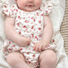 Short Sleeve Zipper Romper - Avery