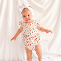 Short Sleeve Zipper Romper - Avery