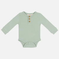 Cozy Long Sleeve Bodysuit/Top - Basil