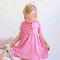 Cozy Basic SS Dress - Berry