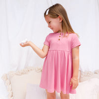 Cozy Basic SS Dress - Berry