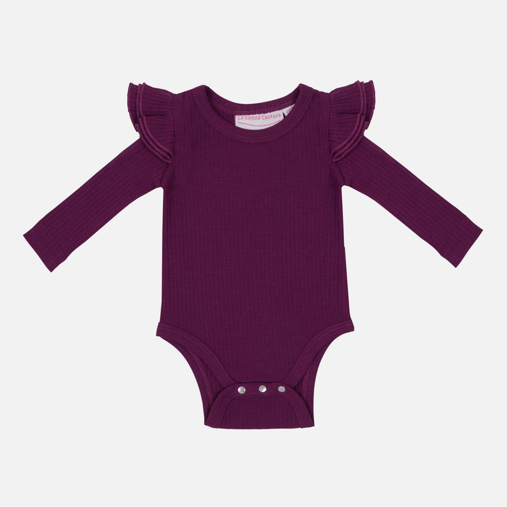 Cozy Long Sleeve Flutter - Regal Purple – La Sienna Couture