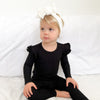 Cozy Long Sleeve Flutter - Black