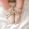 Knitted Booties - Oatmeal