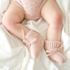 Knitted Booties - Rose Quartz
