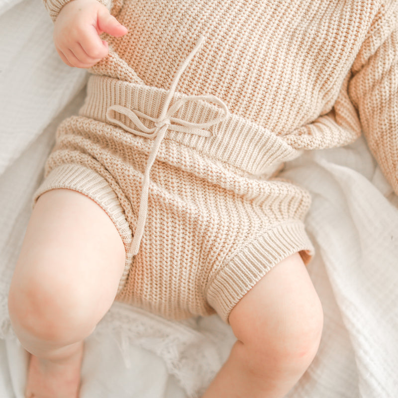 Chunky Knit Bloomers - Oatmeal