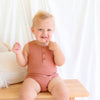 Alfie Waffle Romper - Clay