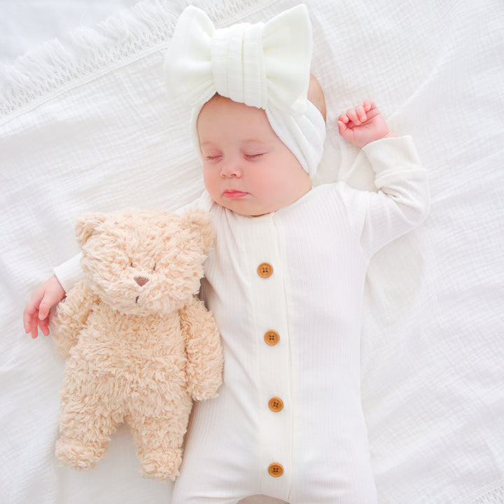 baby long sleeve white romper