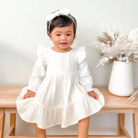 Muslin Ruffle Dress - Coconut