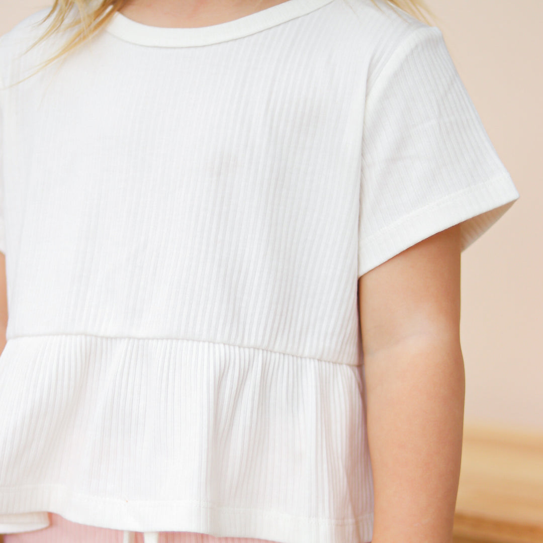 Cozy Ruffle Top - Coconut