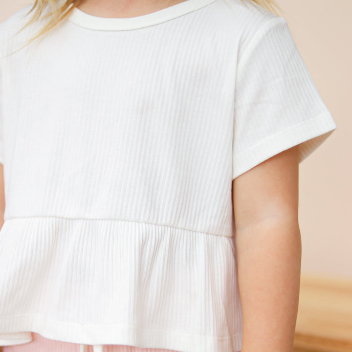 Cozy Ruffle Top - Coconut