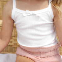 Dainty Waffle Singlet - Coconut